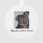 Pet Memorial Foto Ornament (achterkant)