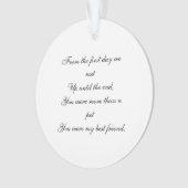 Pet Memorial Foto Ornament (voorkant)