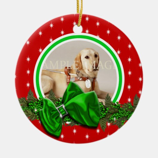 Pet memorial foto PERSONALIZE Keramisch Ornament (Voorkant)