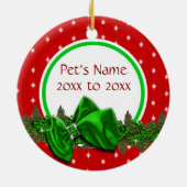 Pet memorial foto PERSONALIZE Keramisch Ornament (Achterkant)