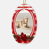 Pet memorial foto PERSONALIZE Keramisch Ornament (Links)