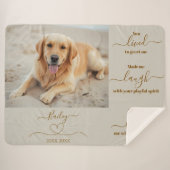 Pet Memorial Foto Sherpa Deken (Voorkant (horizontaal))