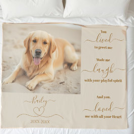 Pet Memorial Foto Sherpa Deken