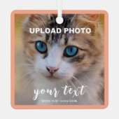 Pet Memorial Front And Back Double Sided Print Metalen Ornament (Achterkant)