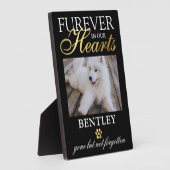 Pet Memorial | Furever in ons heetfotoPlaque Fotoplaat (Zijkant)