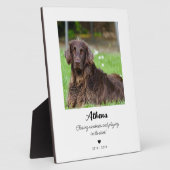 Pet Memorial Gift | In liefdevolle herinnering pla Fotoplaat (Zijkant)