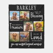 Pet Memorial Gift - Personalized Dog Loss 6 Foto Fleece Deken (Voorkant)