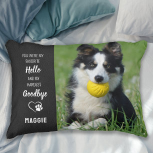 Pet Memorial - Hallo Goodbye Quote - Dog Pet Loss Accent Kussen