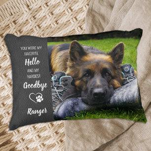Pet Memorial - Hallo Goodbye Quote - Dog Pet Loss Accent Kussen