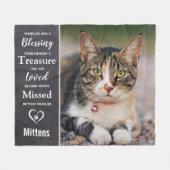 Pet Memorial Herdenking Foto Fleece Deken (Voorkant (Horizontaal))