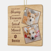 Pet Memorial Herdenking Foto Keramisch Ornament (Links)