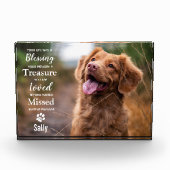 Pet Memorial Herdenking Pet Loss Dog Fotoblokken (Voorkant)