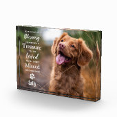 Pet Memorial Herdenking Pet Loss Dog Fotoblokken (Rechts)