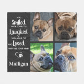 Pet Memorial Herembrance Poem Personalized Dog Fleece Deken (Voorkant (Horizontaal))