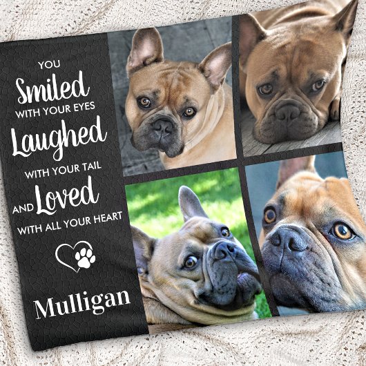 Pet Memorial Herembrance Poem Personalized Dog Fleece Deken