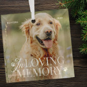 Pet Memorial in liefdevolle herinnering Moderne el Glas Ornament