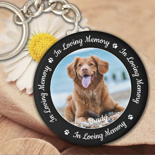Pet Memorial in Loating Memory Dog Foto Sleutelhanger