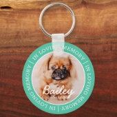 Pet Memorial in Loating Memory Modern Custom Photo Sleutelhanger (Voorkant)