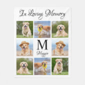 Pet Memorial in Loating Memory Photo Collage Fleece Deken (Voorkant)