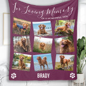 Pet Memorial in Loating Memory Photo Collage Fleece Deken
