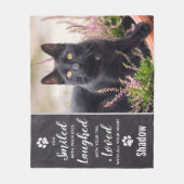 Pet Memorial Keepomwille Cat Foto Fleece Deken (Voorkant)