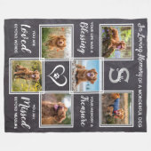 Pet Memorial Keepomwille Dog Photo Collage Fleece Deken (Voorkant (Horizontaal))