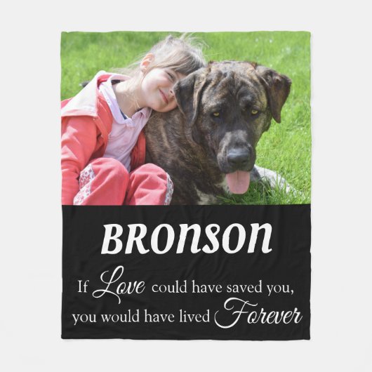 Pet Memorial Keepomwille Memory Fleece Deken (Voorkant)