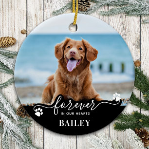 Pet Memorial Keepomwille Personalized 2 Dog Photo Keramisch Ornament