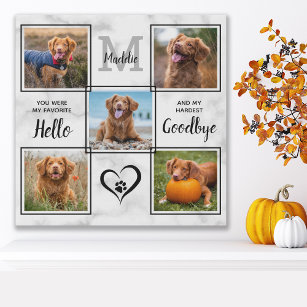 Pet Memorial Keepomwille Personalized 5 Photo Coll Imitatie Canvas Print