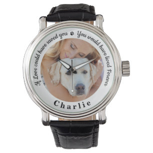 Pet Memorial Keepomwille Personalized Dog Foto Horloge