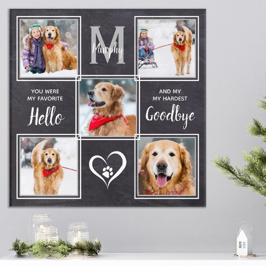 Pet Memorial Keepomwille Photo Collage Canvas Afdruk