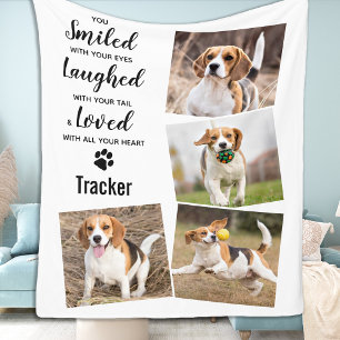 Pet Memorial Keepomwille Photo Collage Fleece Deken