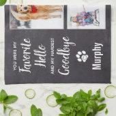 Pet Memorial Keepomwille Photo Collage Theedoek (Gevouwen)