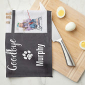 Pet Memorial Keepomwille Photo Collage Theedoek (Quarter Fold)