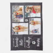 Pet Memorial Keepomwille Photo Collage Theedoek (Verticaal)