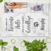 Pet Memorial Keepomwille Photo Collage Theedoek (Gevouwen)