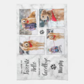 Pet Memorial Keepomwille Photo Collage Theedoek (Verticaal)