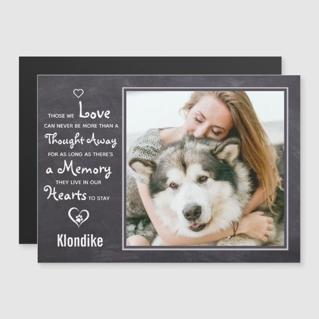 Pet Memorial Keepomwille Photo Magnet (Voorkant / Achterkant)