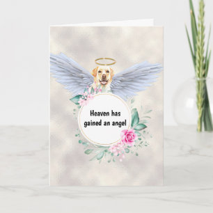 Pet memorial Labrador dog angel wings gedicht Kaart