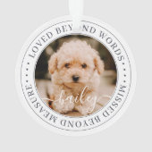 Pet Memorial Love Beyond Words Elegant Chic Photo (dos)