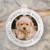 Pet Memorial Loved Beyond Wordant Elegant Chic Pho Sleutelhanger