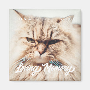 Pet Memorial Loving Memory Moderne Eenvoudige foto Magneet