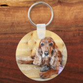 Pet memorial memory / PERSONALIZE foto Sleutelhanger (Voorkant)