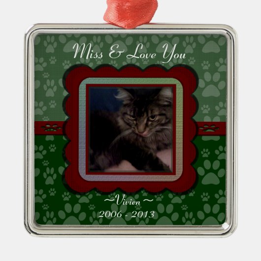  Pet Memorial Metalen Ornament (Voorkant)
