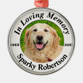 Pet Memorial Metalen Ornament
