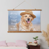 Pet Memorial Modern Personalized Dog Foto Hangend Wandkleed (Slaapkamer)