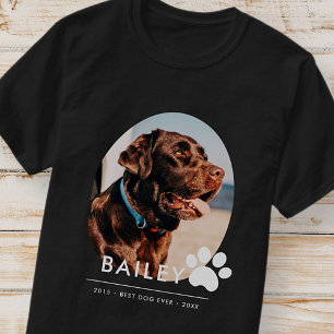 Pet Memorial Modern Remembrance Paw Aangepaste fot T-shirt