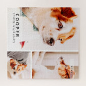 Pet Memorial Moderne eenvoudige geometrische fotoc Legpuzzel (Horizontaal)