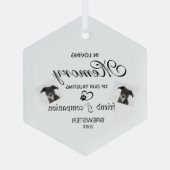 Pet Memorial Ornament - Aangepaste foto Keepsake! (Achterkant)