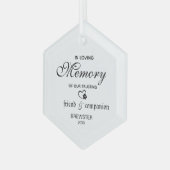 Pet Memorial Ornament - Custom Tribute Keepsake! (Voorkant links)